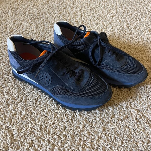 EUC Tory Burch Sawtooth Logo Sneaker Size 7 - Picture 4 of 6